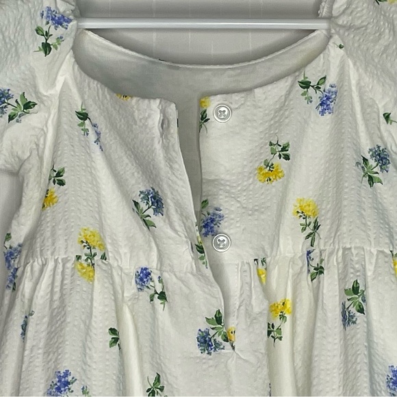 Janie And Jack The Posy Perfect Dress White Floral Seersucker Spring 2T - Picture 7 of 13